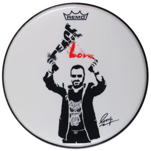Peace and Love Drum Head